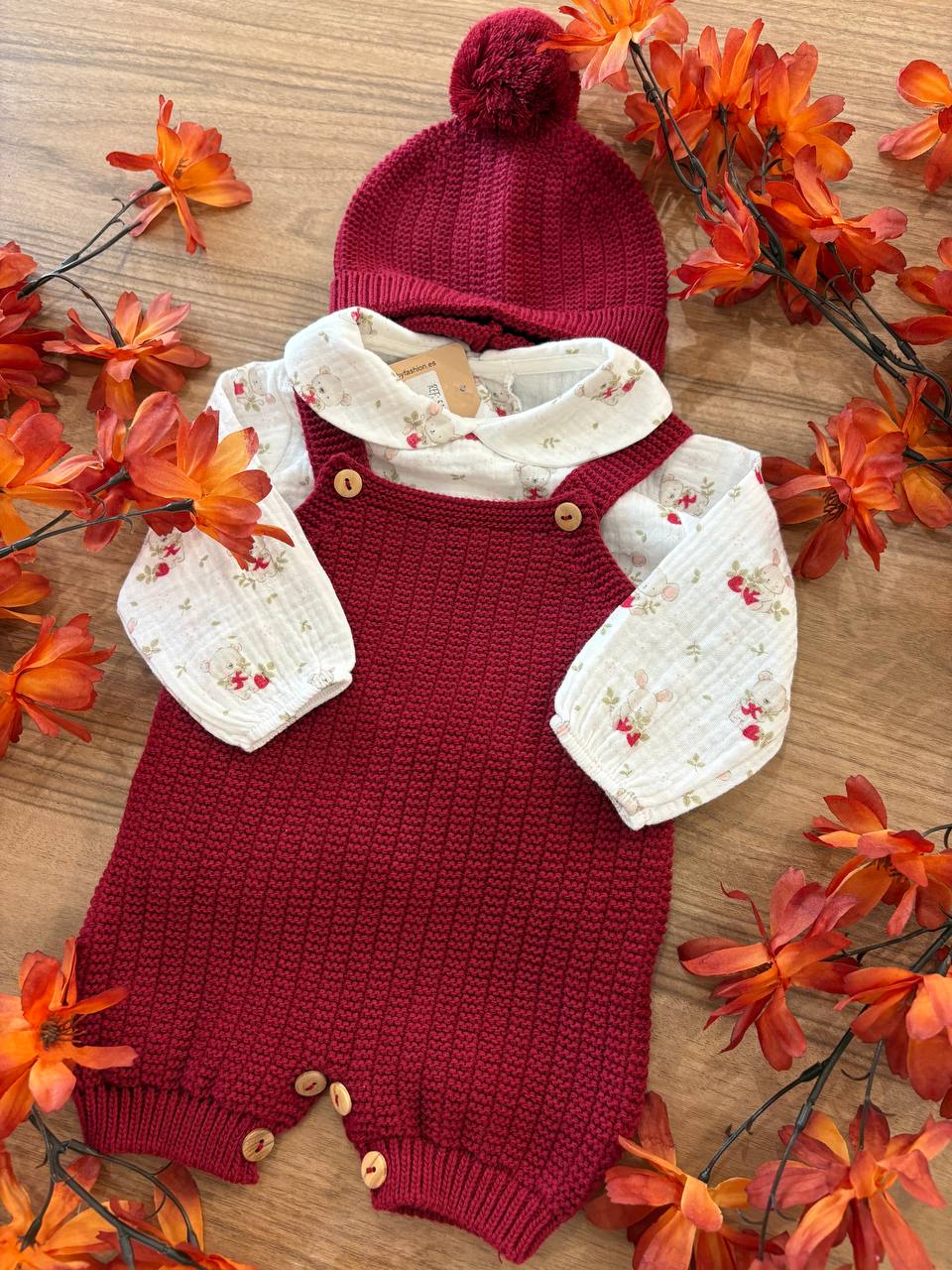 PAGLIACCETTO CON CAPPELLINO BORDEAUX KOALA BABY FASHION