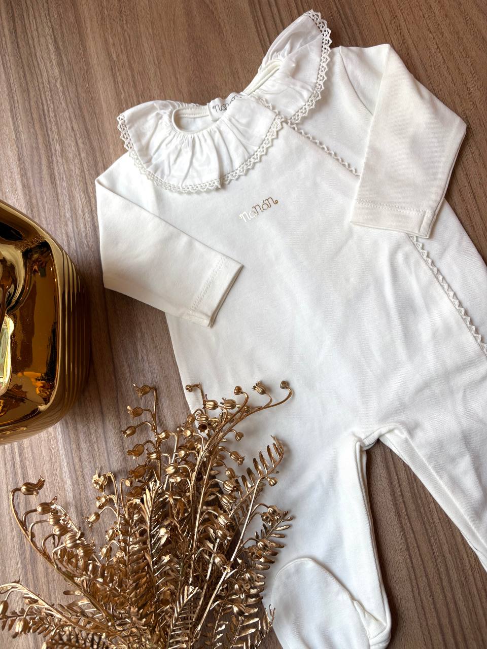 Tutina Bianca con Colletto NANÁN