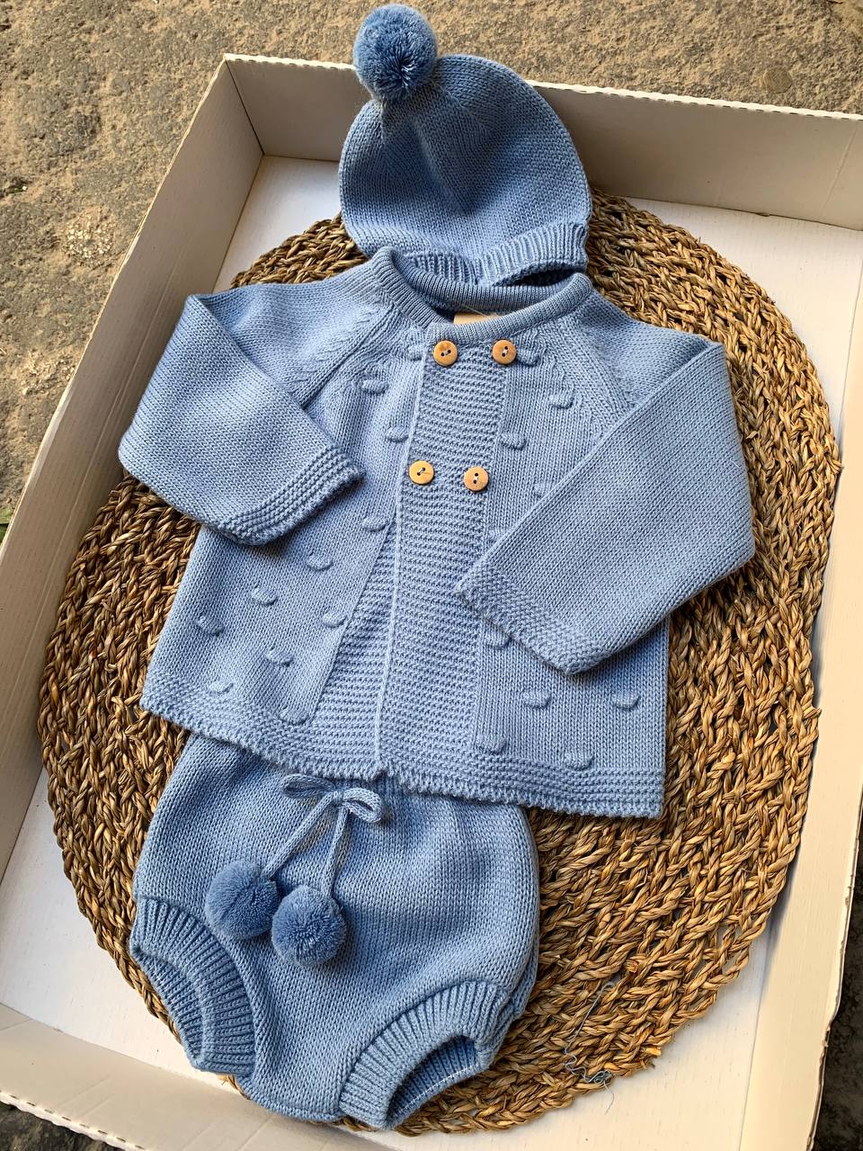 PAGLIACCETTO CELESTE POIS BABY FASHION