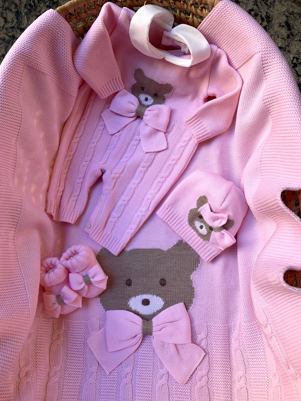 Coordinato rosa FIOCCO D'ORSO