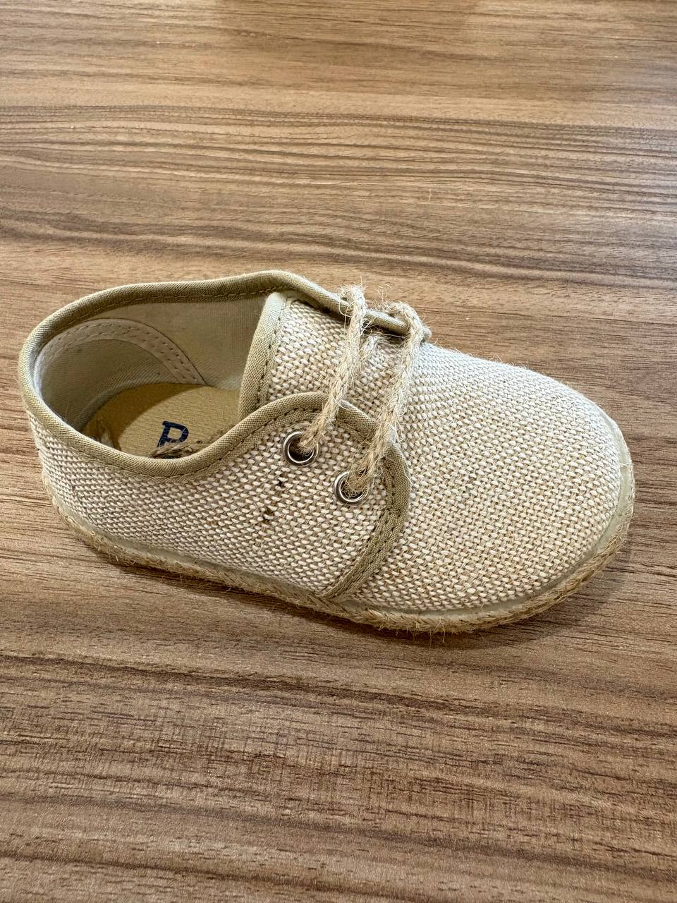 Scarpa BEIGE IN LINO BATILAS PRIMI PASSI