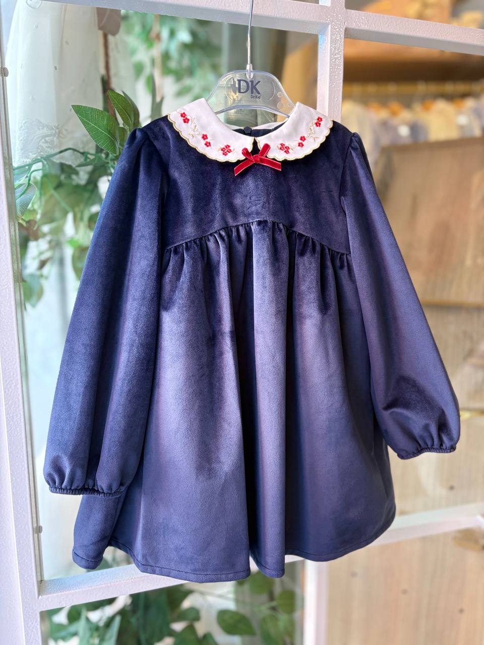 Abito BLU IN VELLUTO DR.KID
