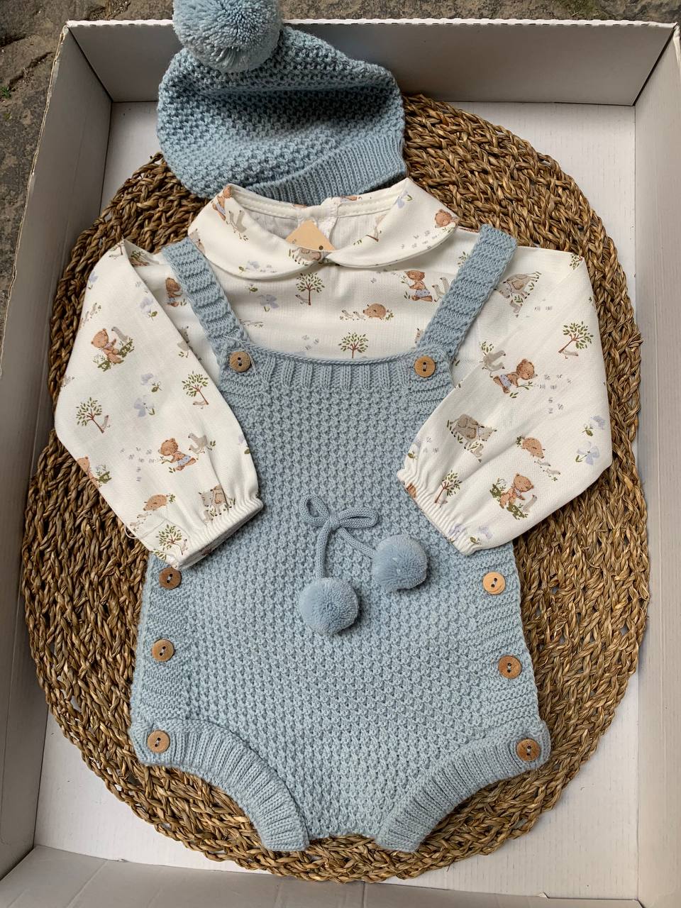 Pagliaccetto SAFARI azzurro polvere BABY FASHION