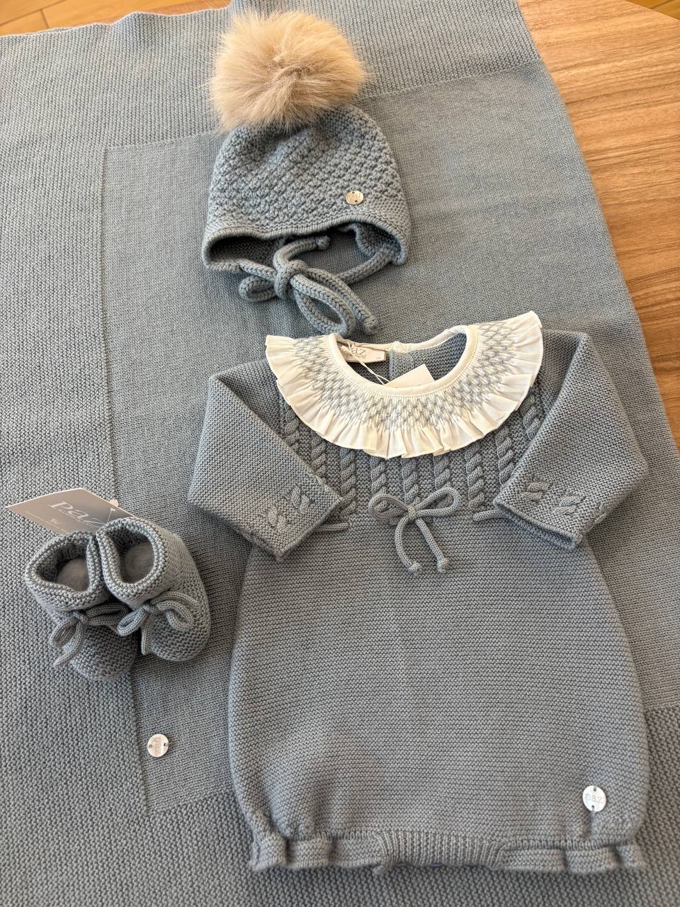 Coordinato ELEGANZA TRICOT AZZURRO Paz Rodriguez