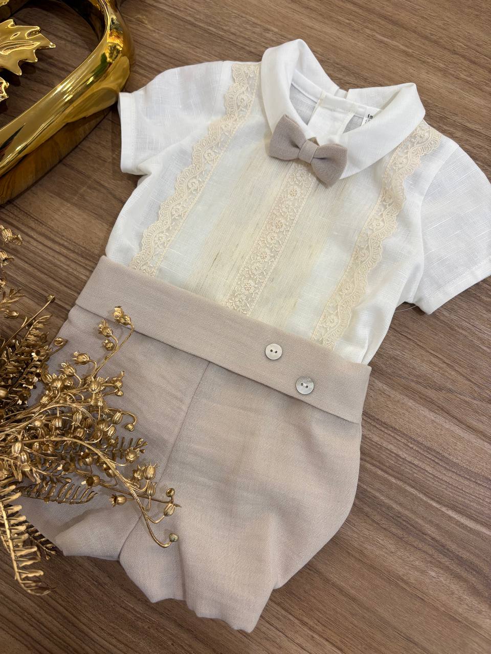 Abito Battesimale BEIGE PONTO POR PONTO