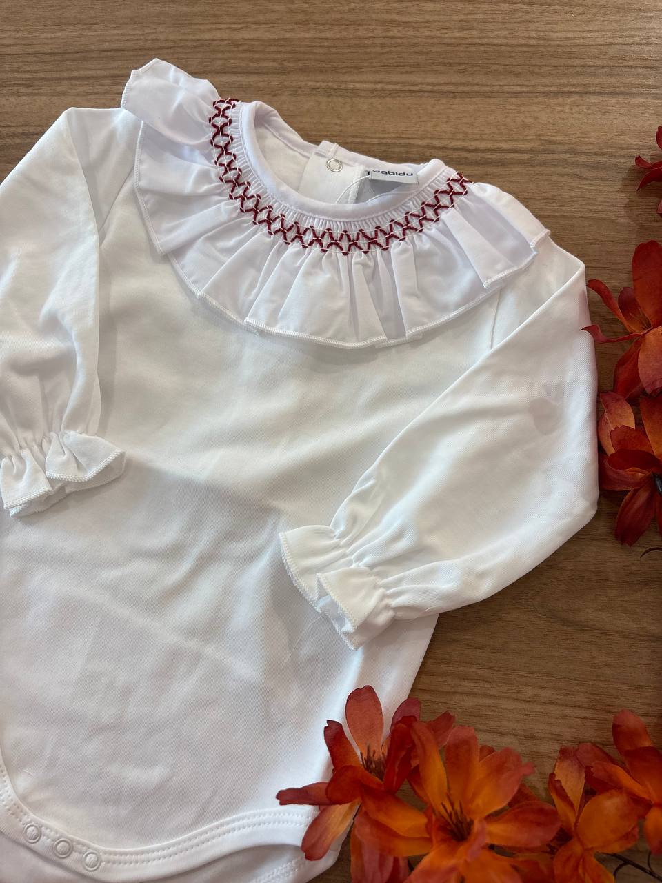 BODY CON SMOCK RICAMATO BORDEAUX BABIDU