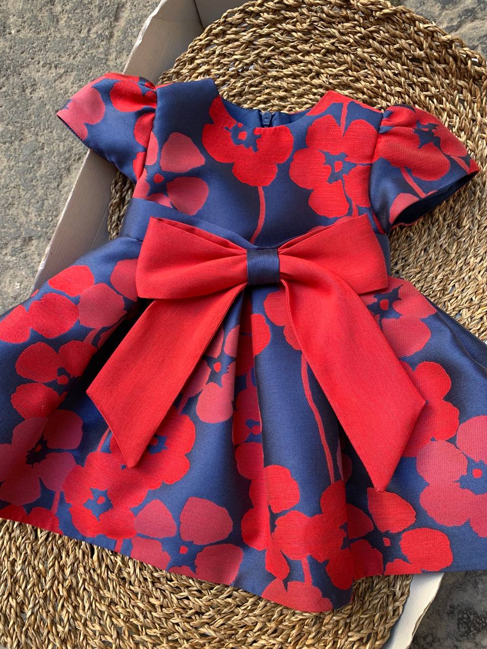 ABITO FIOCCO ROSSO E BLU GUGU GAGA