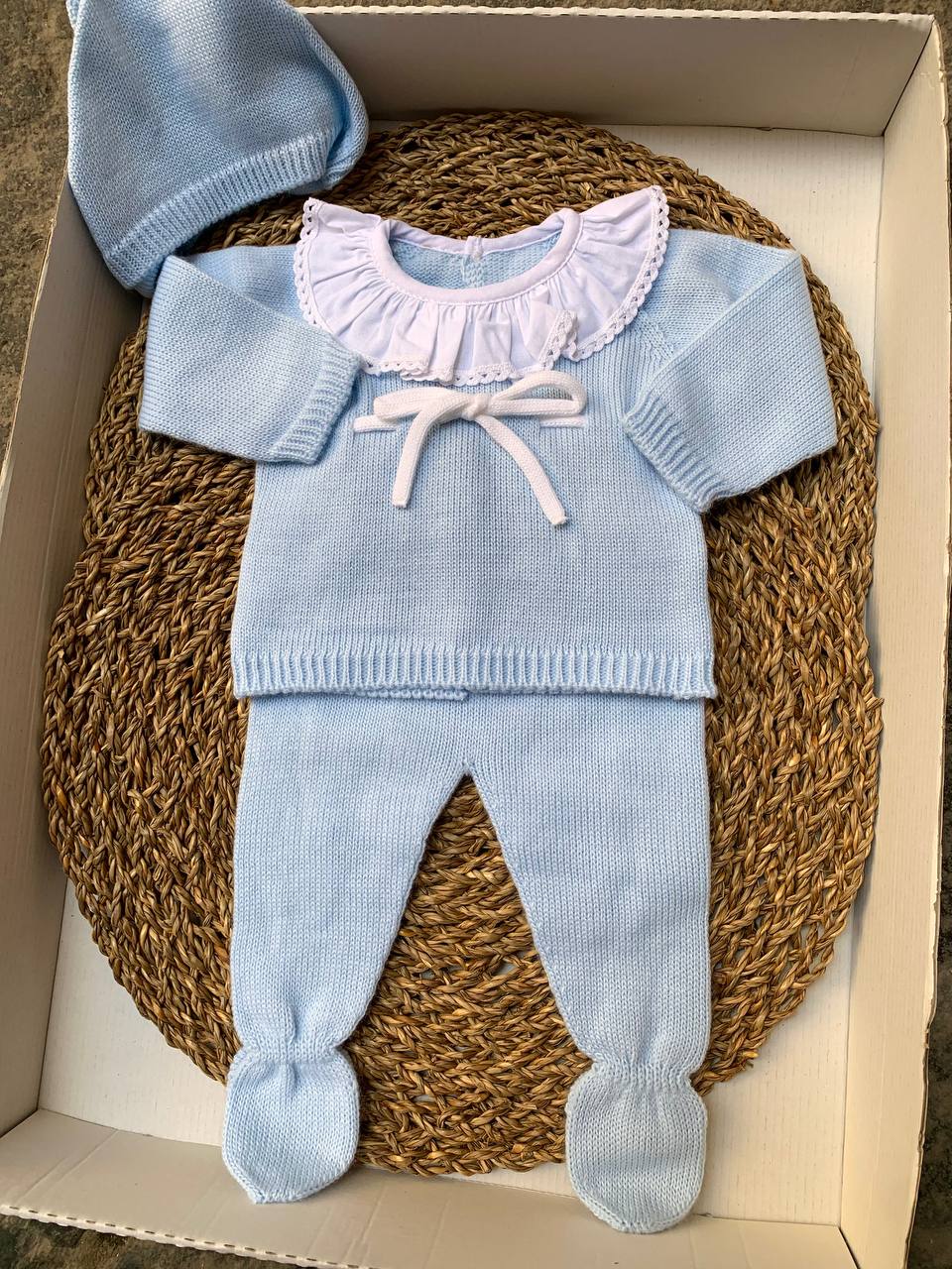 Tutina spezzata celeste con FIOCCO BABY FASHION