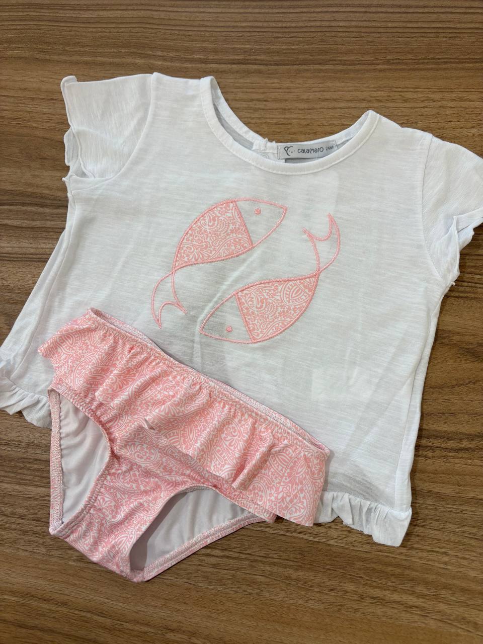 T-shirt e costume ROSA PESCIOLINI CALAMARO