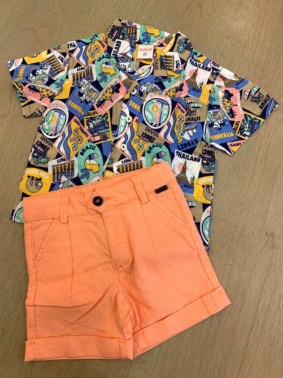Completo camicia e shorts BOBOLI
