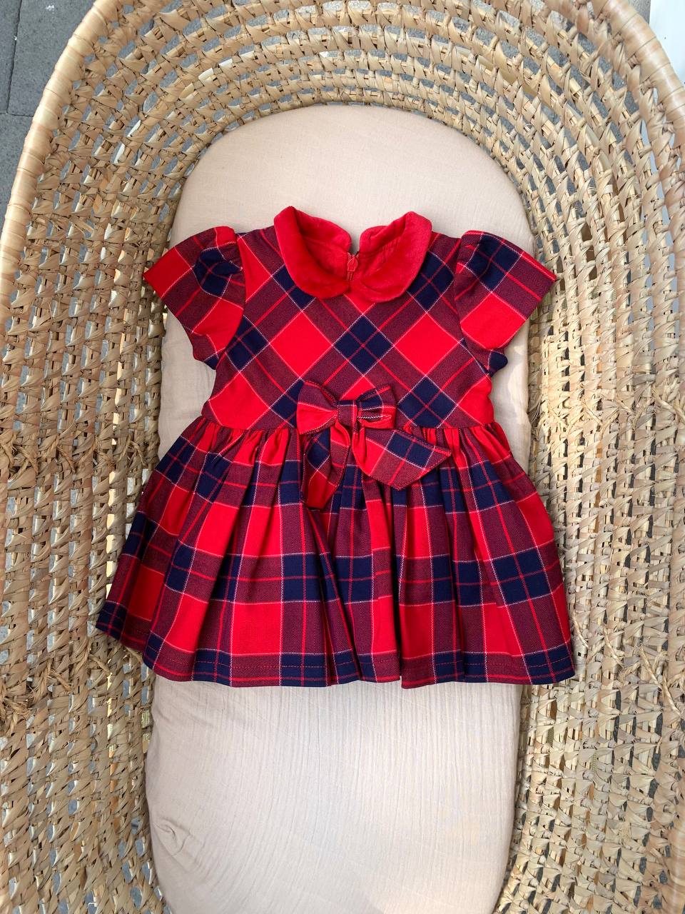 Abito ROSSO TARTAN MINIBANDA