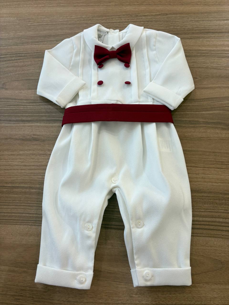 Tutina con PAPILLON E FASCIA BORDEAUX MARLÙ
