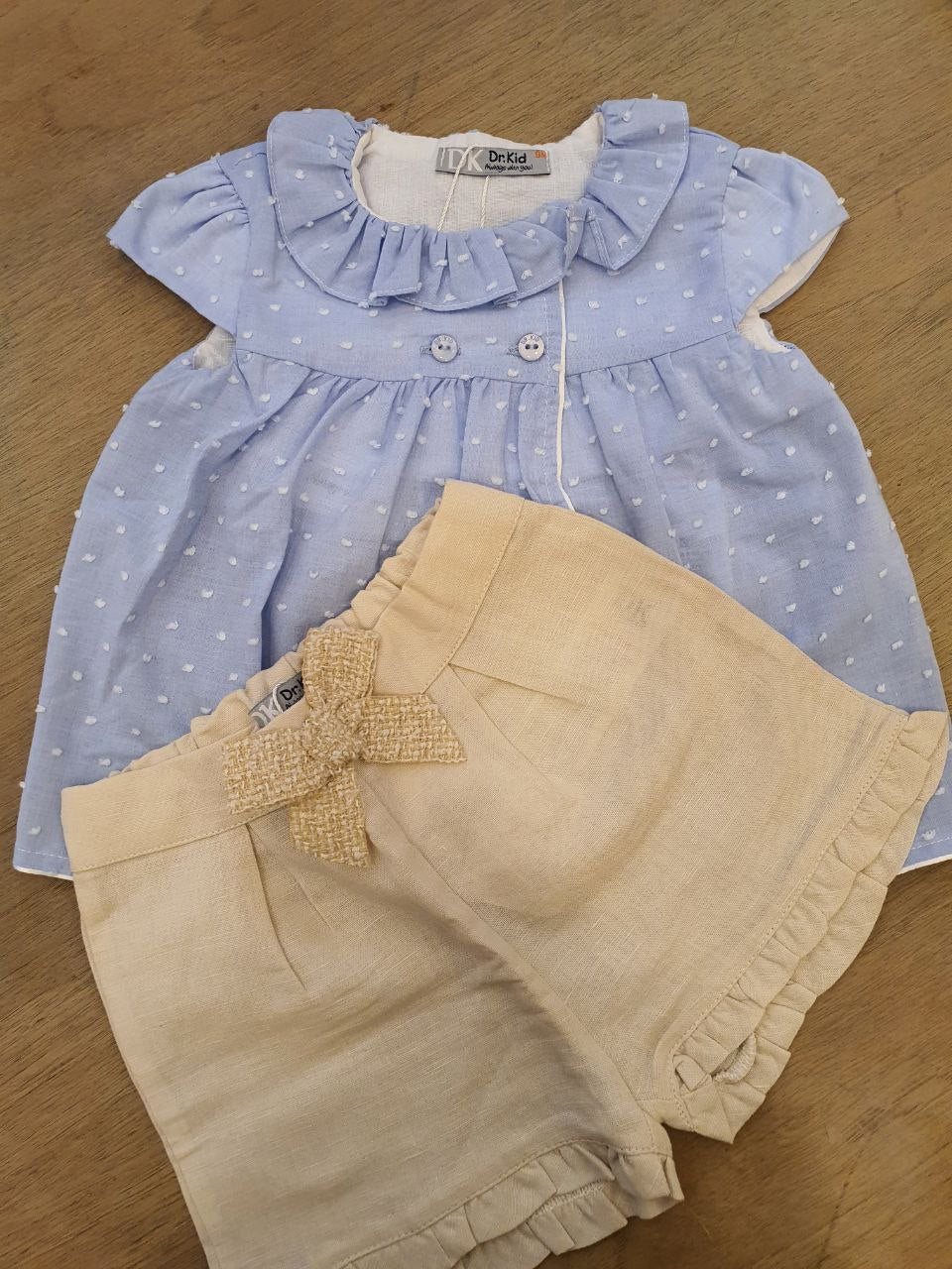 COMPLETO CAMICIA E SHORTS IN LINO