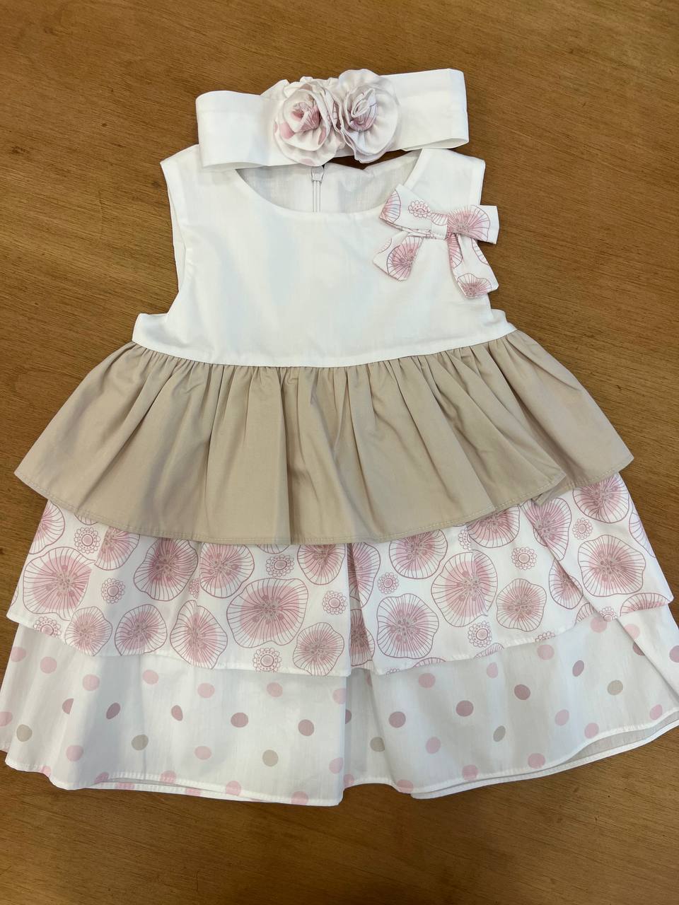 Abito con fascia per capelli bimba