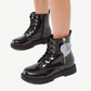 STIVALETTO LUCIDO BRILLANTINATO NERO CONGUITOS