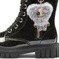 STIVALETTO LUCIDO BRILLANTINATO NERO CONGUITOS