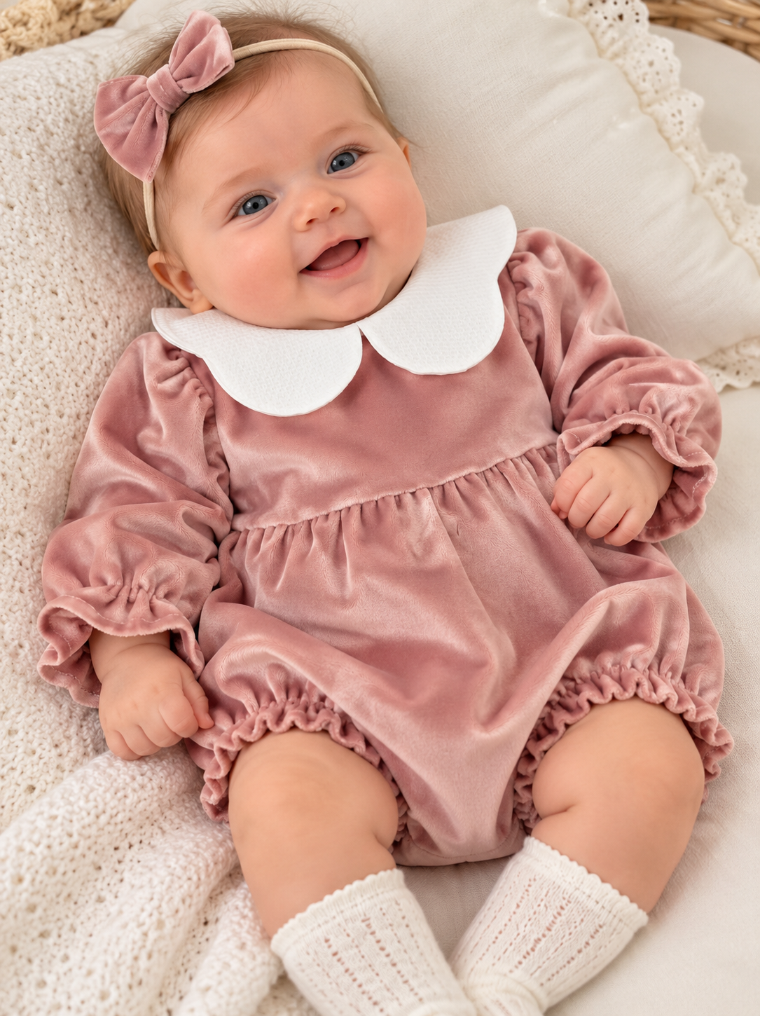 PAGLIACCETTO PRINCIPESSA IN VELLUTO ROSA PAPPA&LATTE