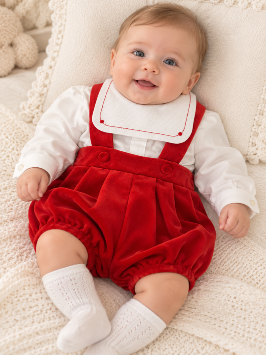 PAGLIACCETTO PRINCIPE ROSSO IN VELLUTO PAPPA&LATTE