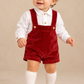 Salopette in velluto rosso JULIANA
