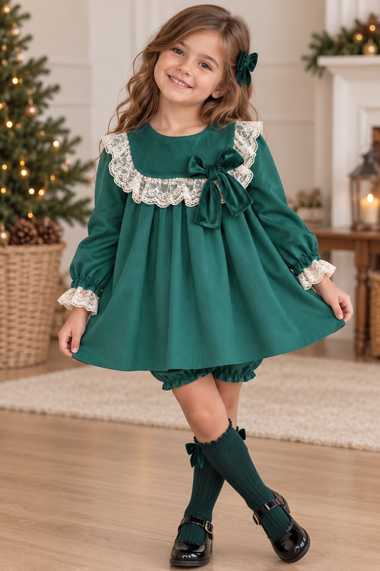 Abitino CON PIZZO VERDE VALENTINA BEBÈS