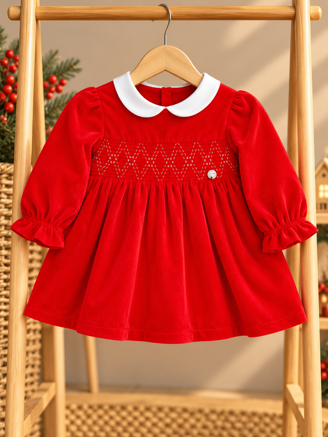ABITO ROSSO PUNTO SMOCK