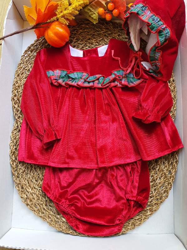 PAGLIACCETTO IN VELLUTO CON ROUGE SCOZZESE DEL SUR