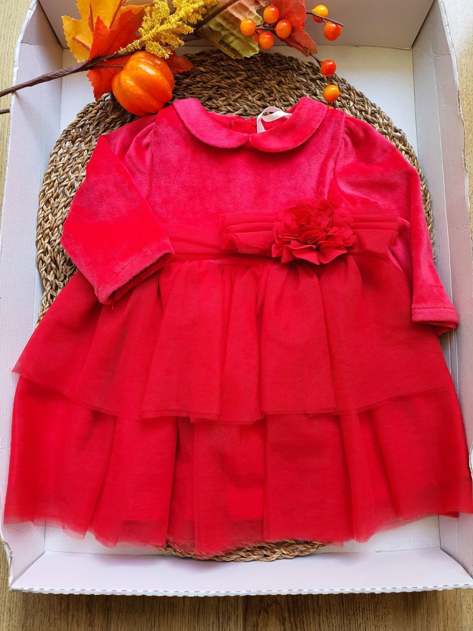 ABITO IN TULLE ROSSO MINIBANDA