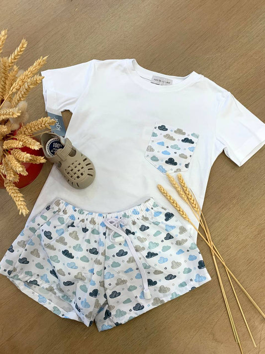 COMPLETO T-SHIRT E COSTUME NUVOLETTE