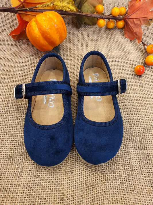 BAMBOLINA IN CAMOSCIO BLU NAVY PANYNO