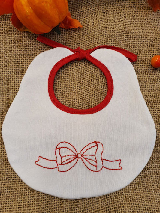 BAVETTA CON FIOCCO RICAMATO ROSSO PAPPA&LATTE