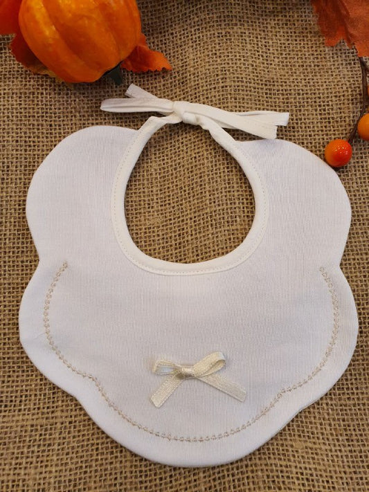 BAVETTA CON FIOCCO IN RASO BEIGE PAPPA&LATTE