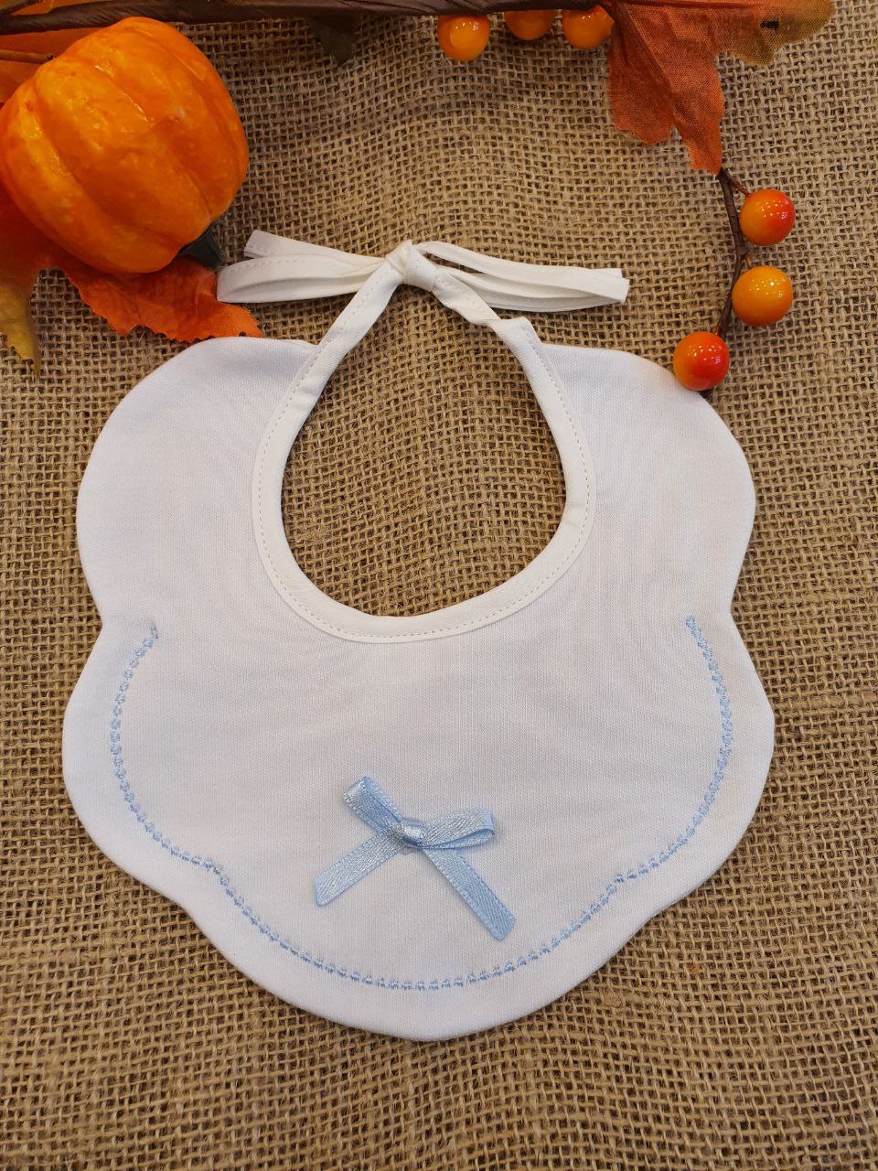 BAVETTA CON FIOCCO IN RASO AZZURRO PAPPA&LATTE