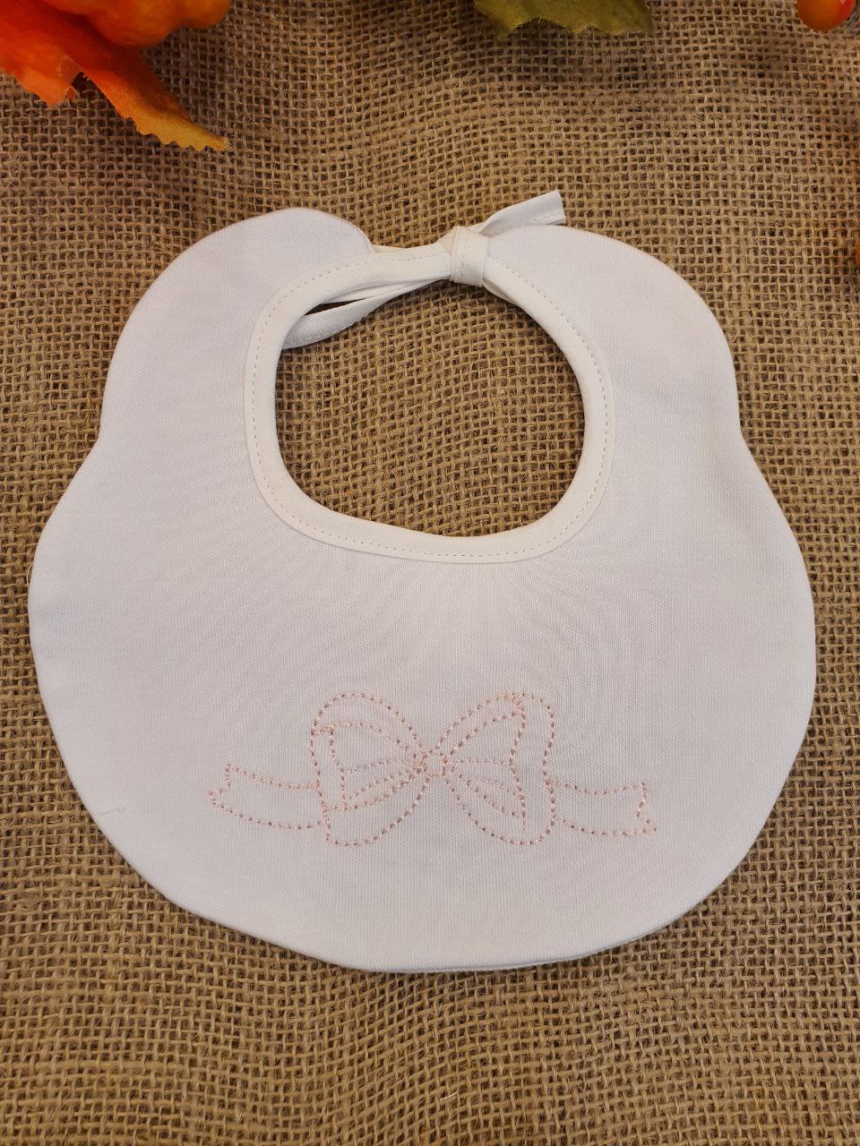 BAVETTA CON FIOCCO RICAMATO ROSA PAPPA&LATTE