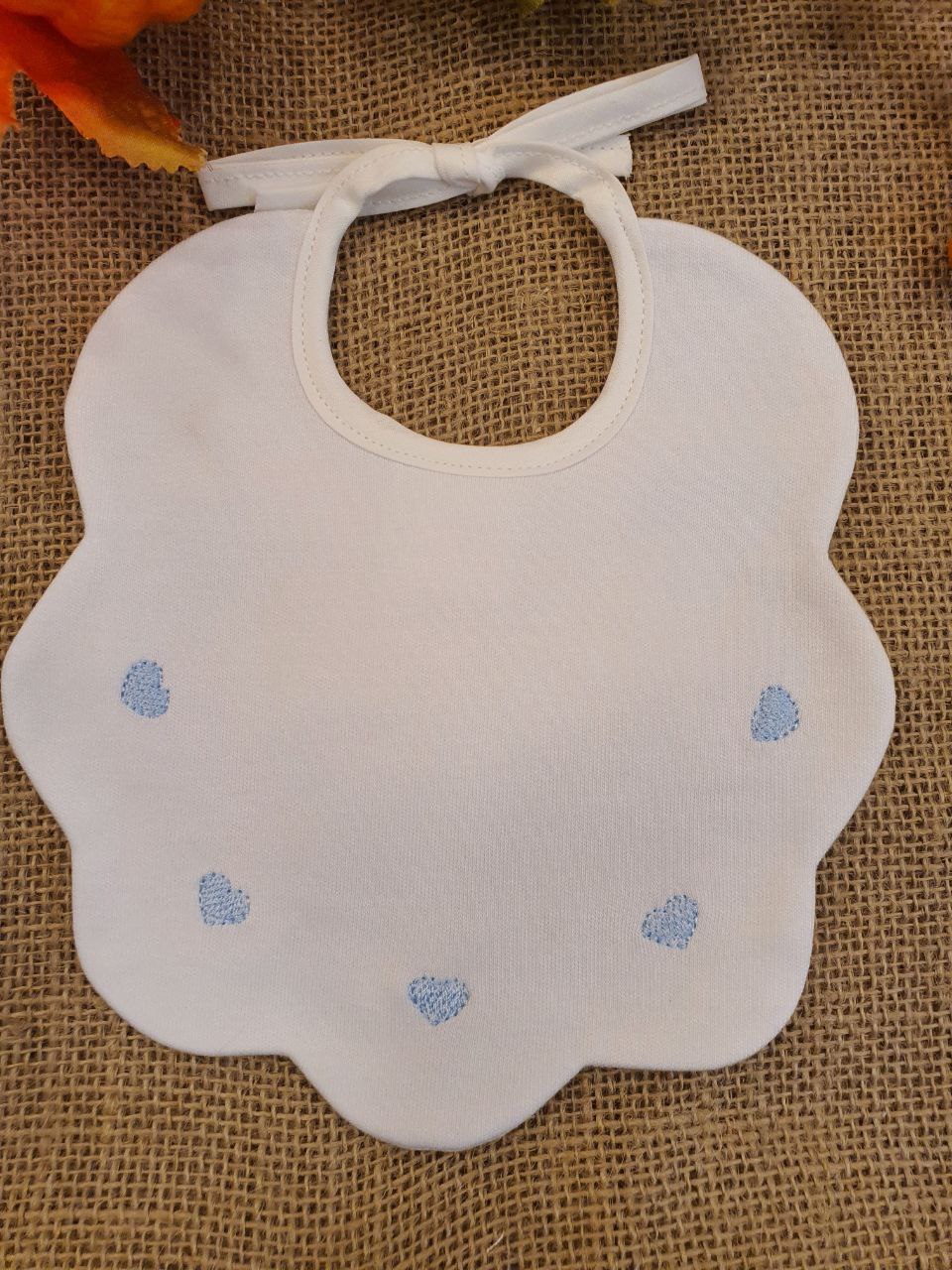 BAVETTA CON CUORI AZZURRI PAPPA&LATTE