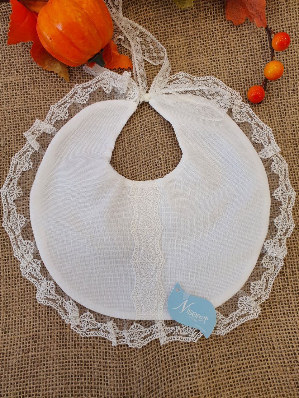 BAVETTA BATTESIMALE CON RICAMI