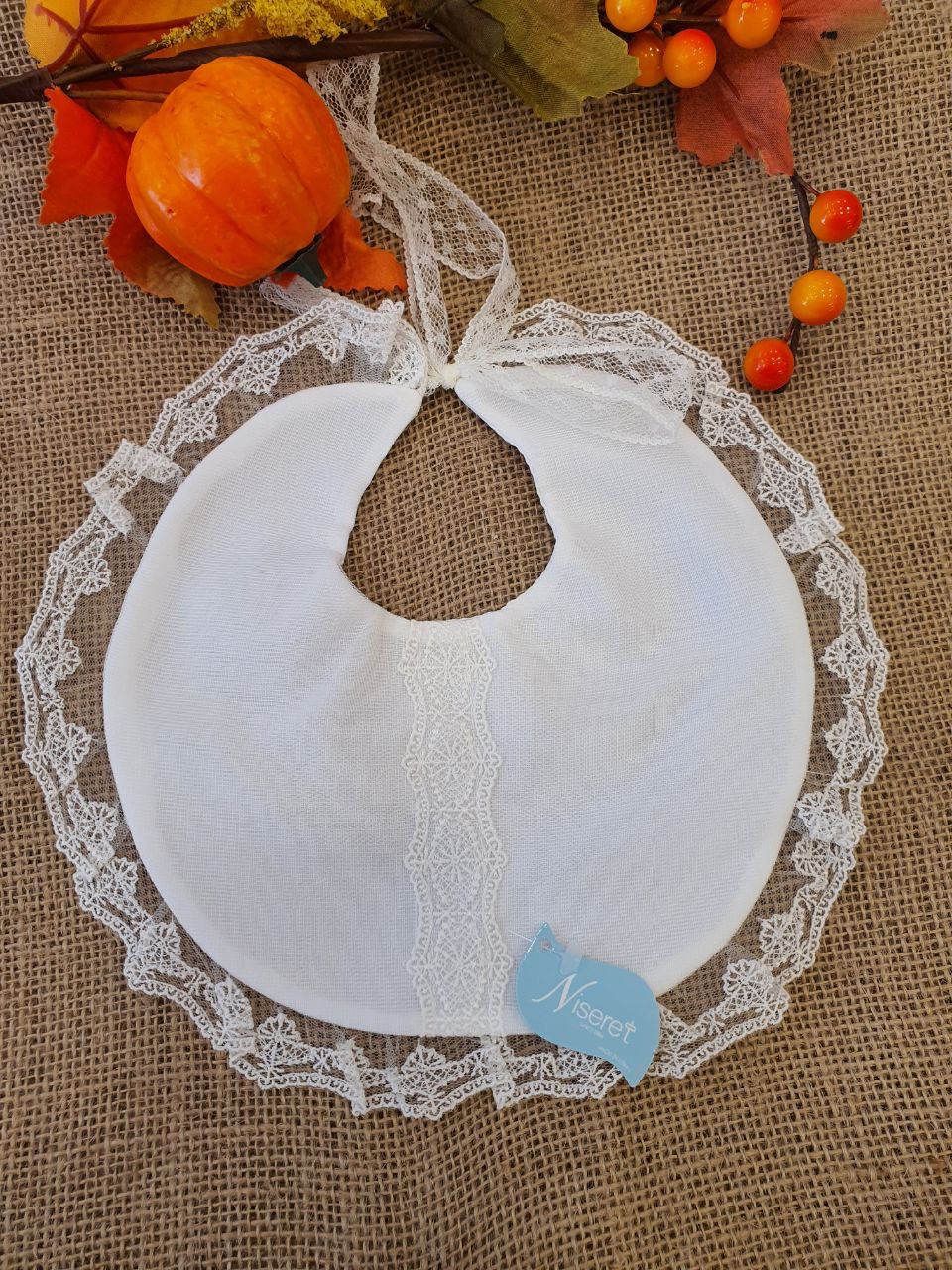 BAVETTA BATTESIMALE CON RICAMI