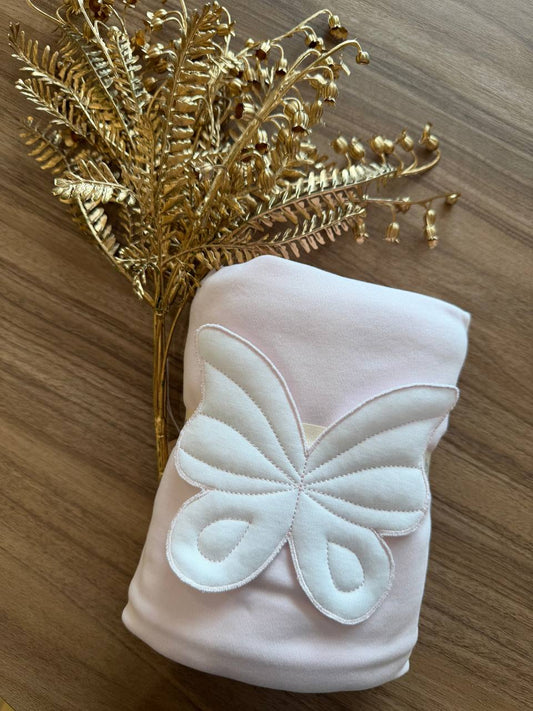 COPERTA BUTTERFLY ROSA BABY GI