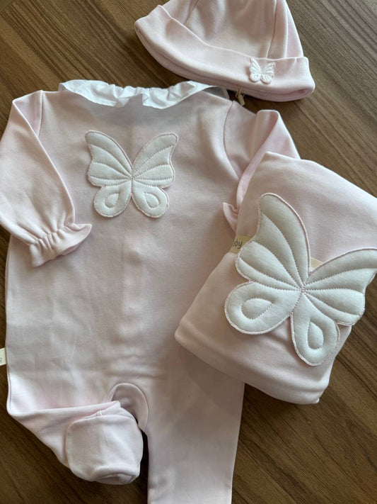 COORDINATO BUTTERFLY ROSA BABY GI