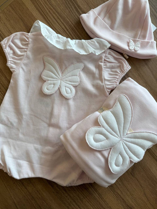 COORDINATO BUTTERFLY ROSA BABY GI