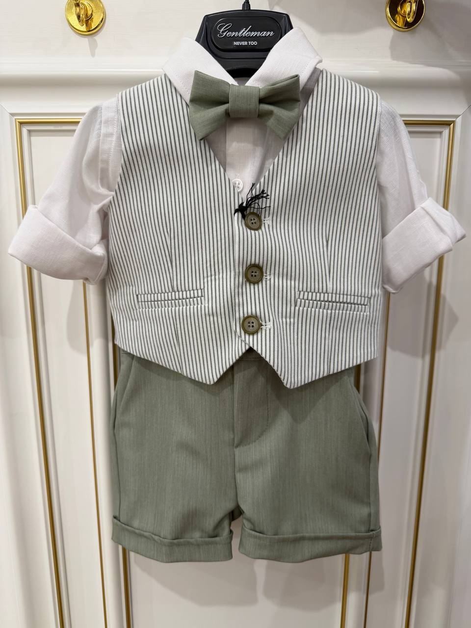 COMPLETO PANCIOTTO A RIGHE VERDE GENTLEMAN