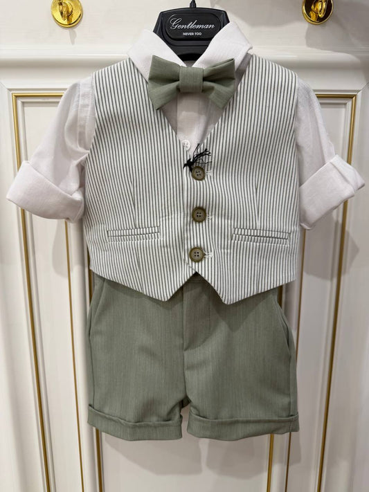 COMPLETO PANCIOTTO A RIGHE VERDE GENTLEMAN