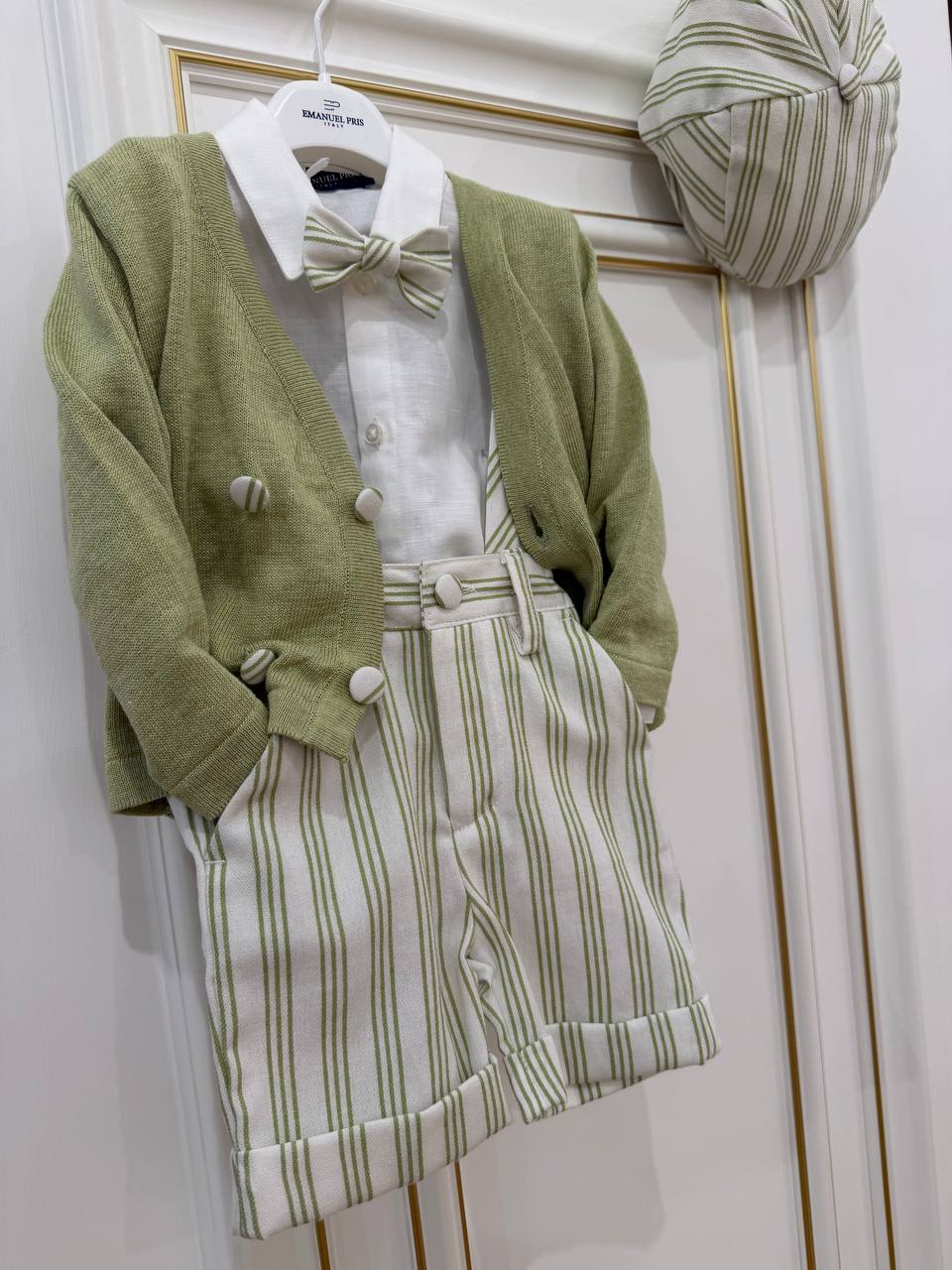 ABITO CERIMONIA BIANCO E VERDE EMANUEL PRIS