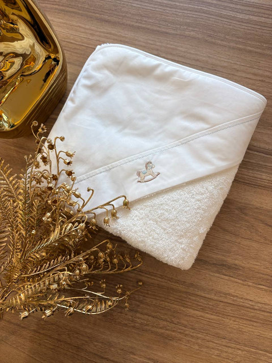 ACCAPPATOIO CAVALLO A DONDODOLO BIANCO E CELESTE BABY GI