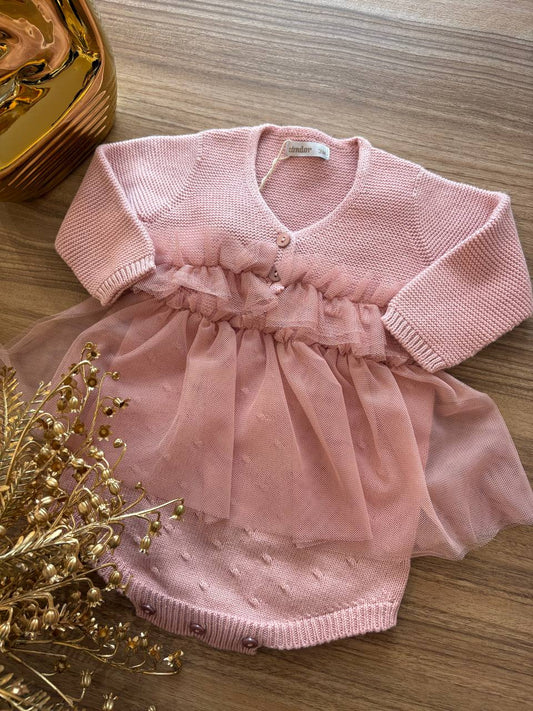 CARDIGAN TULLE ROSA CONDOR