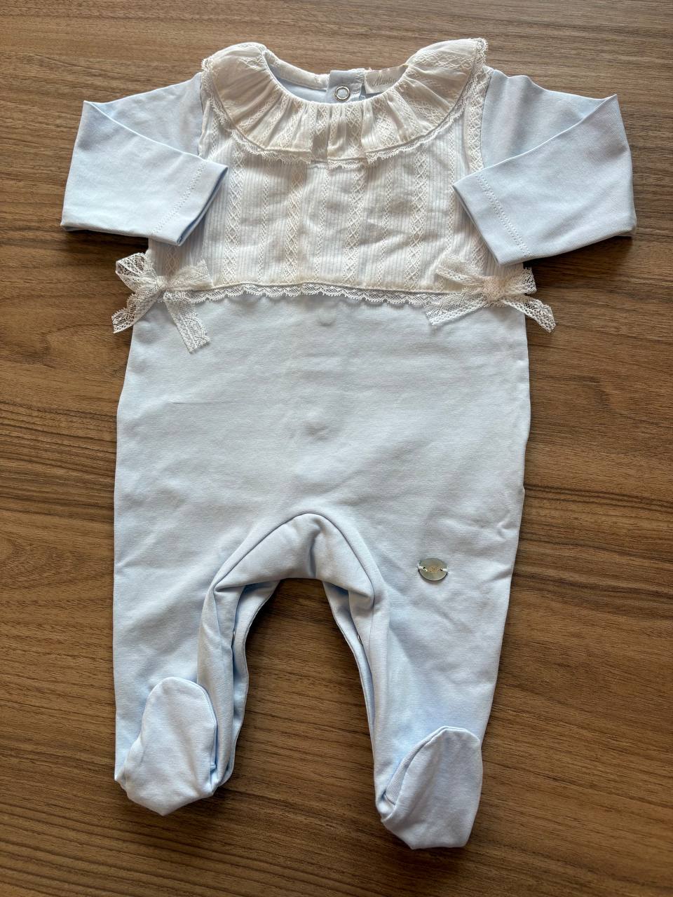 TUTINA CELESTE CON BAVERO IN PIZZO MARTINARANDA