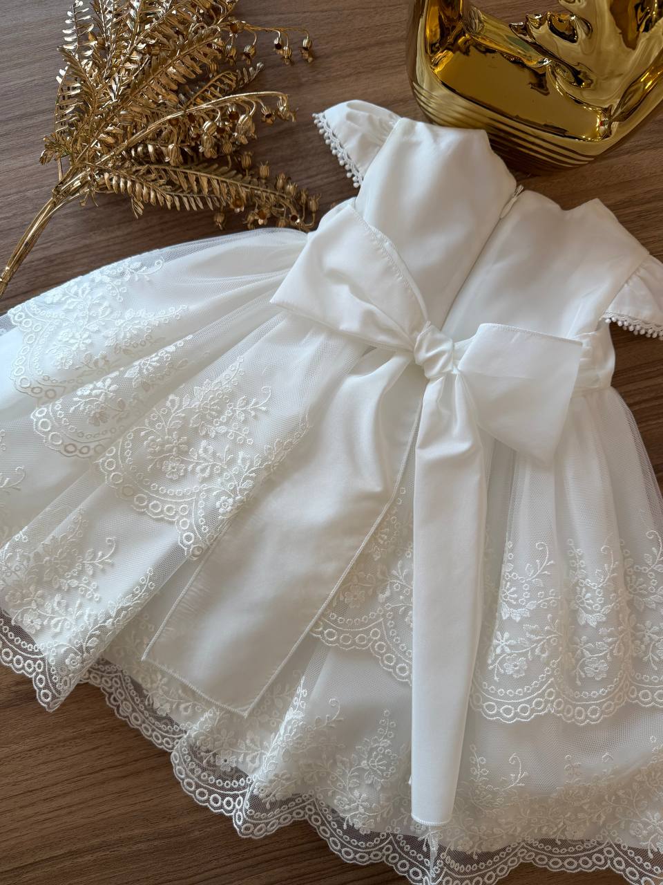 ABITO BATTESINAMLE PANNA ROSELLINE TETO E TATTA