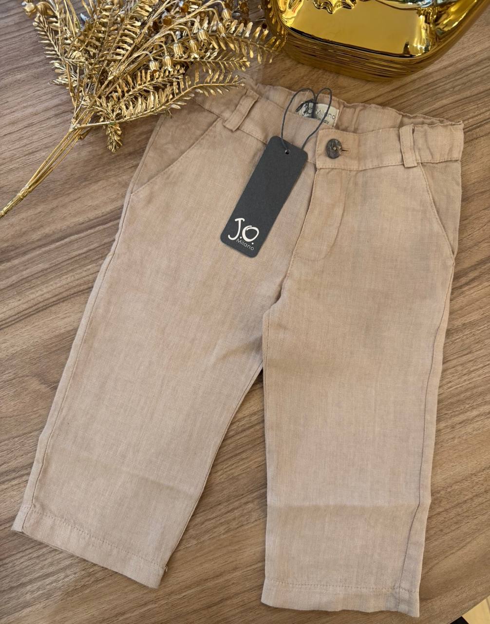 PANTALONE IN LINO MARRONCINO JO MILANO