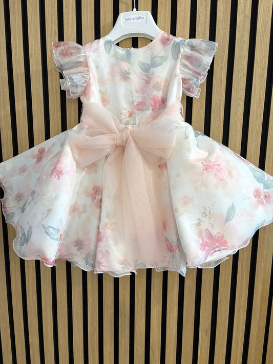 ABITO ROSA FLOREALE TETO E TATTA