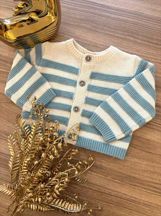 CARDIGAN IN FILO TURCHESE BOBOLI