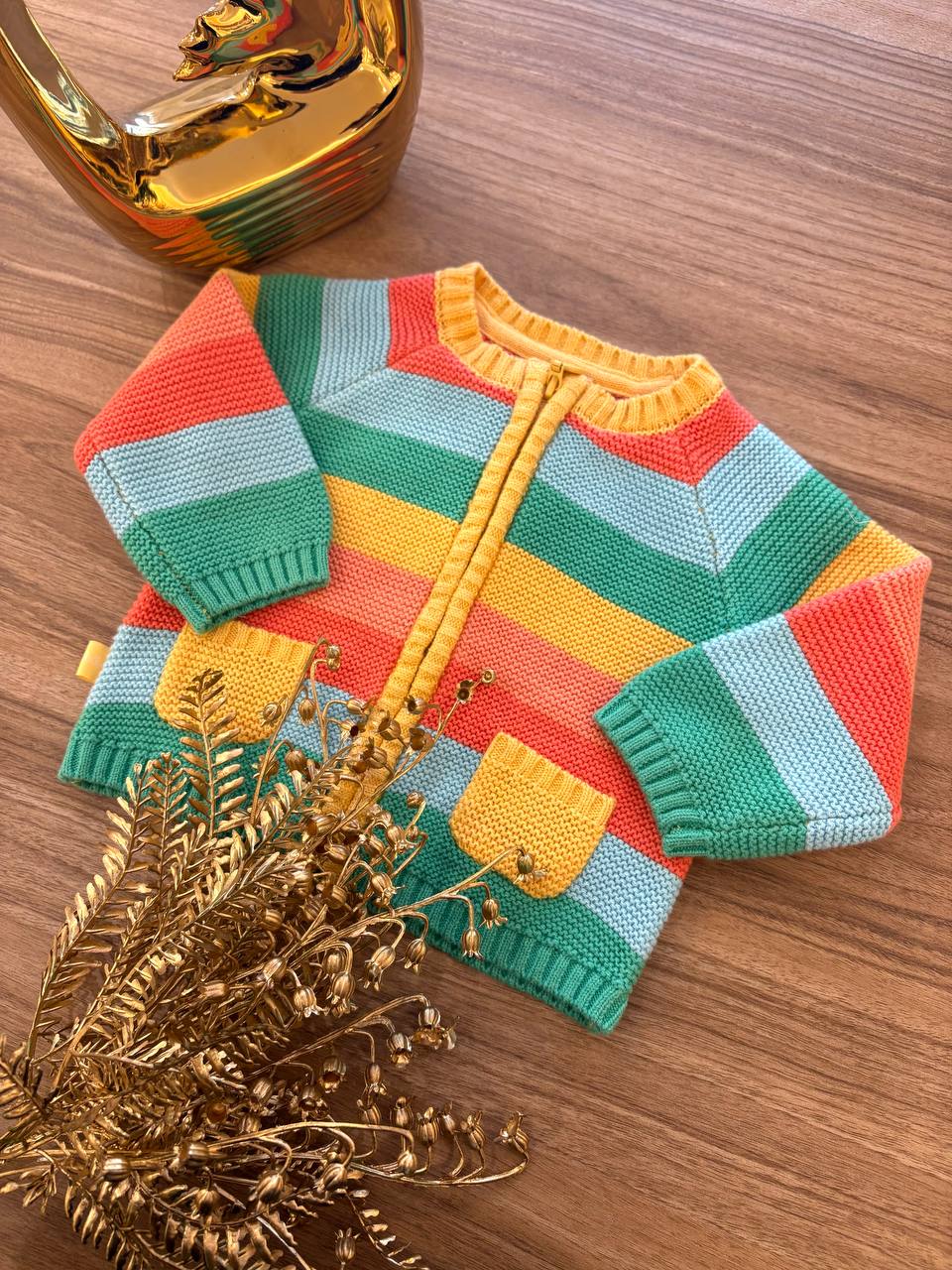 CARDIGAN IN FILO COLORATO BOBOLI